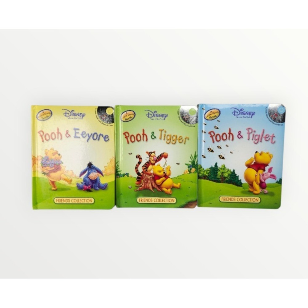 Disney Winnie Pooh Eeyore, Piglet, Tigger Learn Aloud Book Lot of 3 - NO CD